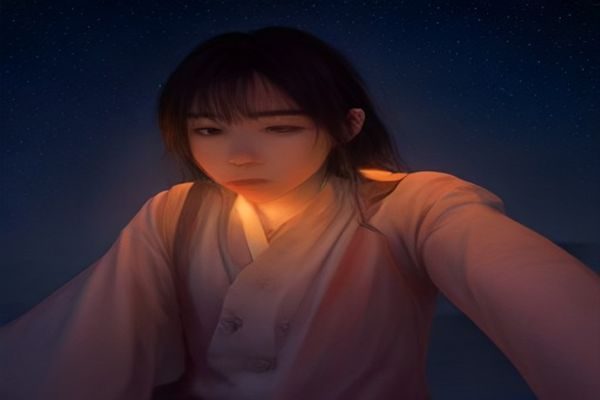 一路向西电影主视觉风格图，深紫色夜空下一条空旷公路向远方延伸，霓虹光晕在地平线处弥漫，充满旅途感与青春躁动气息